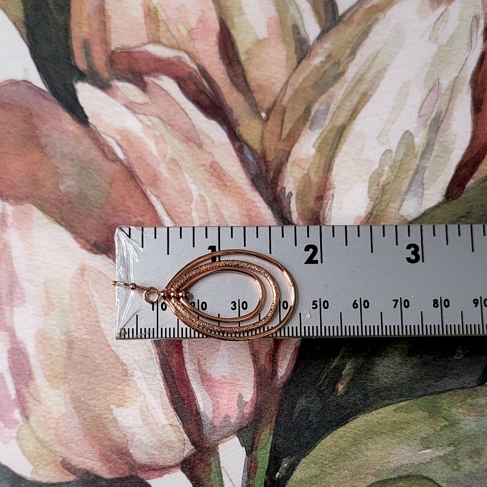 Hoop drop earings - Picture 4 of 4